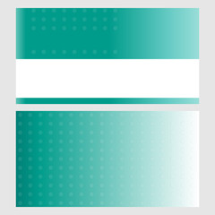Wall Mural - visiting business card design template green turquoise abstract background banner.