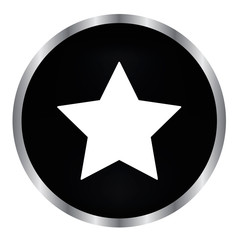 star on a black button