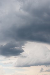 Wall Mural - Dramatic gray clouds in the sky. Beautiful gray and white cloudy sky