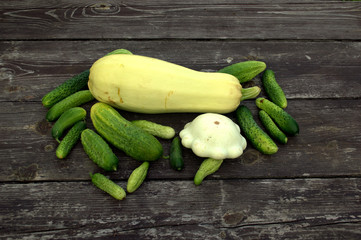 zucchini on a wooden table