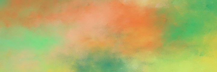 Poster - awesome dark khaki, medium sea green and moderate green colored vintage abstract painted background with space for text or image. can be used as postcard or poster