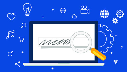 Wall Mural - Vector image for blog or social networks 
