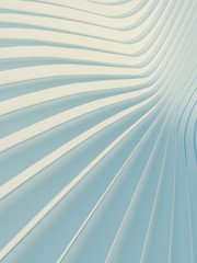 Leinwandbilder - Wave bend white abstract background surface. Digital illustration. 3d rendering