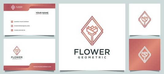 Abstract logo flower logo for spa salon skincare and beauty product