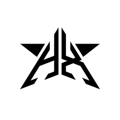 Sticker - Initial Star Monogram Logo HX