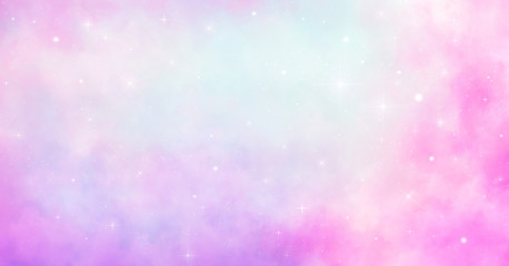 Wall Mural - Dream Space galaxy background with shining stars and nebula, cosmos with colorful milky way and clouds, Fantasy Galaxy illustration