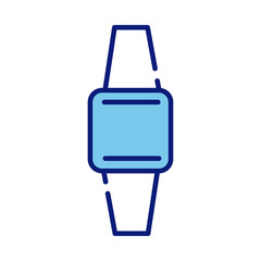 Wall Mural - smartwatch device style line and fill icon