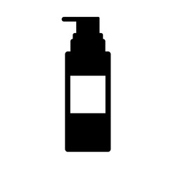 Wall Mural - make up bottle with dispenser push silhouette style