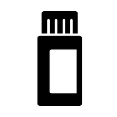 Poster - make up product in bottle silhouette style