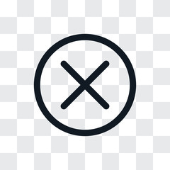 Wall Mural - Cancel icon vector. Cross sign