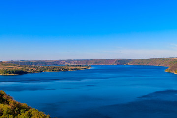 Sticker - View of the Dniester river in Ukraine at autumn