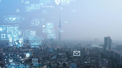 Poster - 都市とネットワーク　スマートシティー 