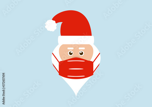 Flat Design Hintergrund Zeigt Weihnachtsmann Mit Mundschutz Buy This Stock Illustration And Explore Similar Illustrations At Adobe Stock Adobe Stock