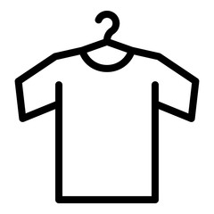 Sticker - Clean shirt icon. Outline clean shirt vector icon for web design isolated on white background
