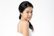 © kitthanes  - Beautiful Young asian Woman with Clean Fresh Skin, on white background, Face care, Facial treatment, Cosmetology, beauty and spa, Asian women portrait