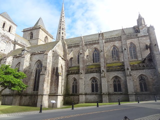 Sticker - Eglise de Tréguier, Côtes d'Armor, Bretagne France, Petite cité de caractère