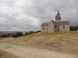 Canvas Print - Eglise de l' Ile Callot, Finistère, Bretagne, France