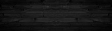 Old Black Grey Rustic Dark Wooden Texture - Wood Background Panorama Long Banner	
