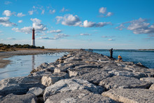 Barnegat Lighthouse In Barnegat Lighthouse State Park , Ocean County, New Jersey, United States