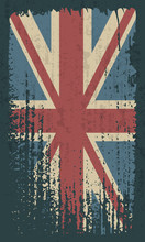 Grunge UK Flag. Vintage United Kingdom Flag Grunge Style. 