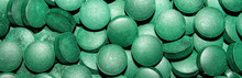 Spirulina Dietary Supplement In Tablets.Spirulina From Medicinal Algae.