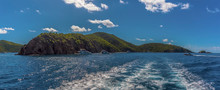 A View Looking Back Towards Norman Island Off The Main Island Of Tortola
