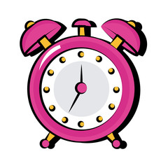 Poster - alarm clock pop art flat style icon