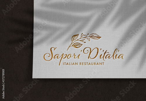 Download Luxury Debossed Logo Mockup On Linen Paper Buy This Stock Template And Explore Similar Templates At Adobe Stock Adobe Stock PSD Mockup Templates