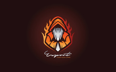 Canvas Print - E sports wizard logo gaming mascot template