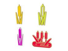 REED 4 Icons Set, 3D Illustration For Background And Nature