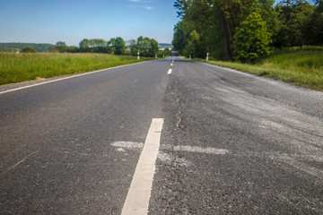 Wall Mural - Blurry country road