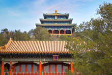 Jingshan Park At The Back Of The Forbidden City In Beijing, China