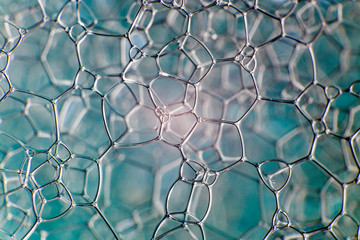 blue mosaic bubbles macro closeup 