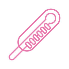 Sticker - thermometer temperature measure line style icon