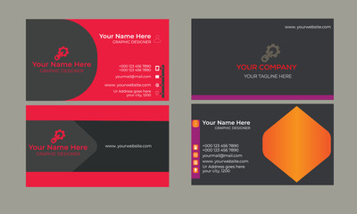 2 Flat And Modern Business Card