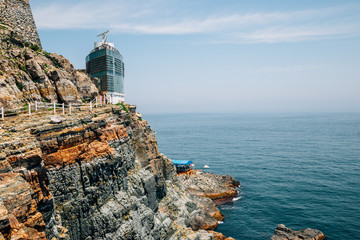 Wall Mural - View of Taejongdae cliff and sea in Busan, Korea