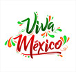 Viva Mexico, Traditional Mexican Phrase Celebration illustration.
