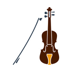 Wall Mural - Violin Icon