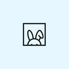 Wall Mural - abstract rabbit logo. rabbit icon