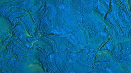 Stone ground magic blue sand background. 3D rendering