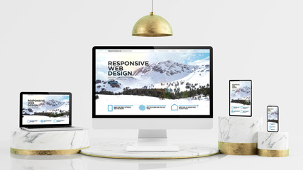 Wall Mural - responsive devices for website presentation