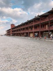 red brick building