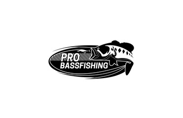 Wall Mural - Bass Fish logo