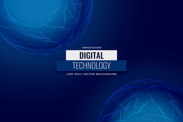 digital technology blue network background design