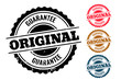 original guarantee authentic rubber stamp set of four