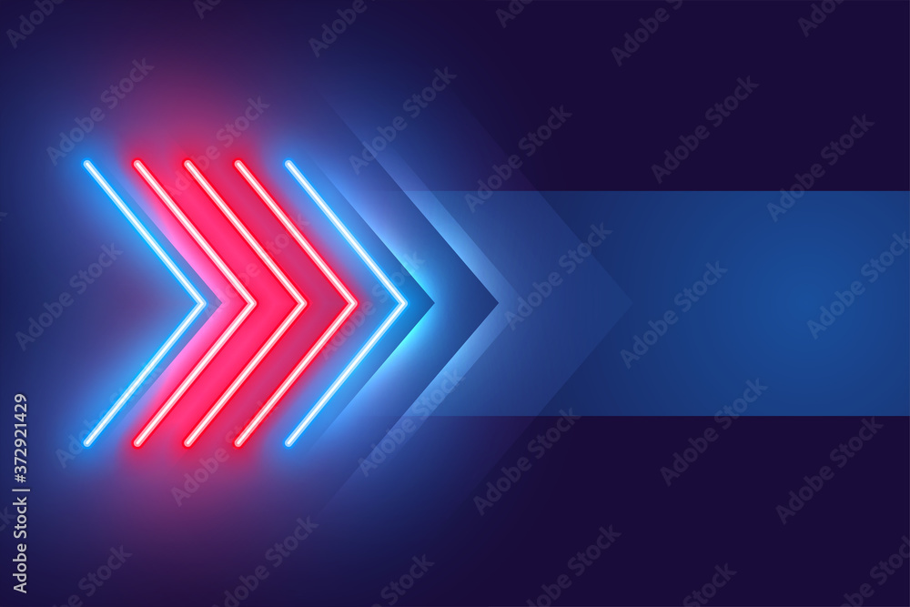 arrow style neon light effect background design Stock Vector | Adobe Stock