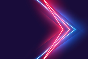 Wall Mural - stylight neon light effect poster in red and blue colors