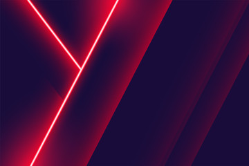 Wall Mural - red neon background with geometric lines design