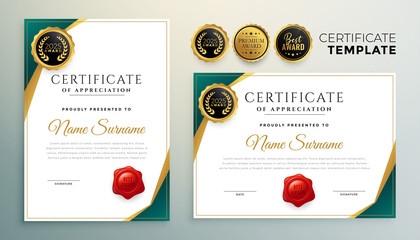 creative certificate of appreciation template modern design