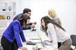 © Andrii - Photo of discussion of the important contract of the company.